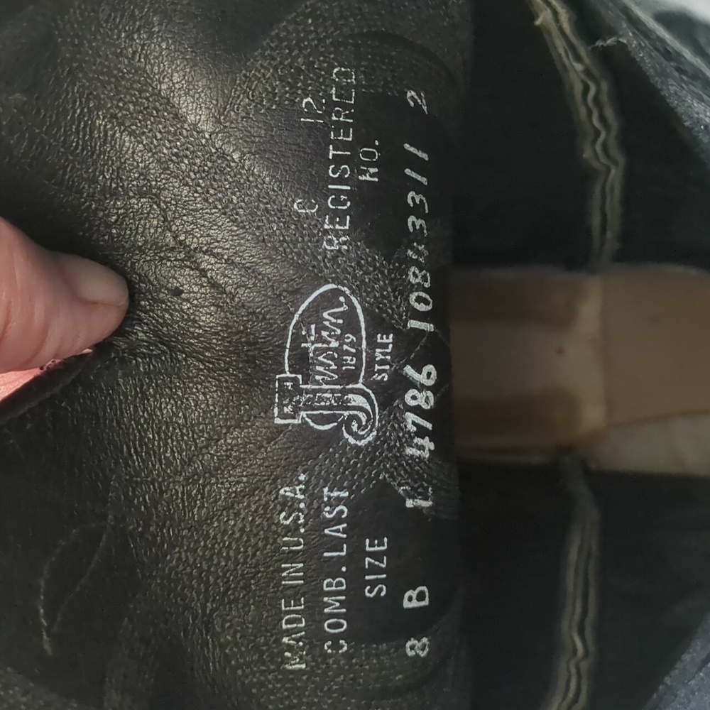 Justin Black Women's Cowboy Boots, Size 8 - Picture 5 of 7